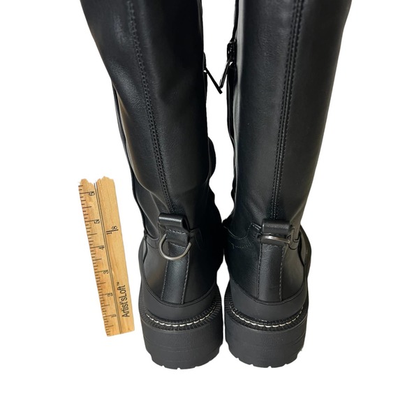 SAM EDELMAN LERUE LUG SOLE FAUX LEATHER HIGH SHAFT OVER KNEE BOOT 6.5-7 NWOB - Picture 12 of 16